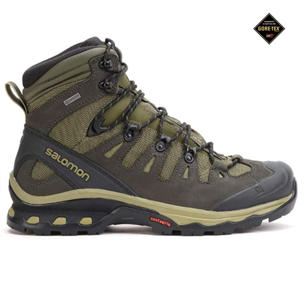 Salomon Israel QUEST 4D 3 GORE-TEX - Mens Hiking Boots - Olive (AEQX-25637)